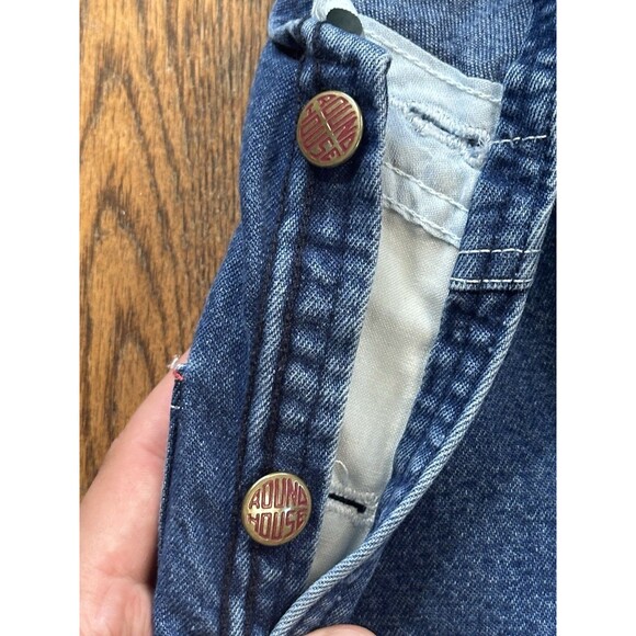 Vintage 70’s Round House Denim Carpenter Overalls Made In USA - Picture 4 of 8